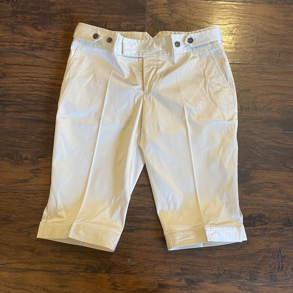 Arden B Vintage Cream Chino Bermuda Shorts 10